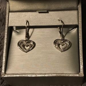 Zales Shared Heart Earrings
